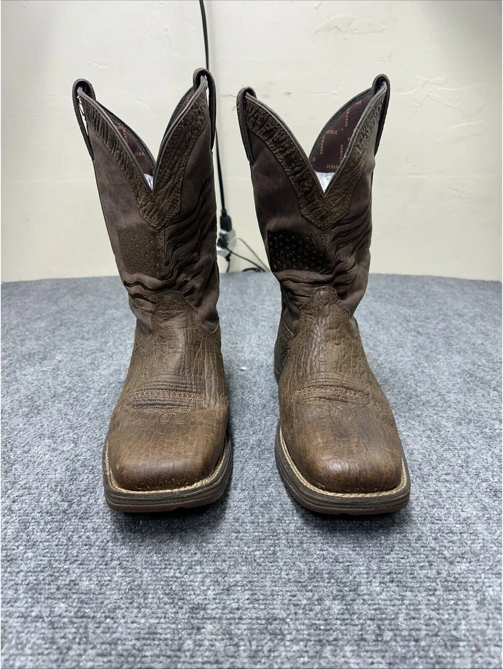 Durango Men's Rebel Brown Distressed Flag Square Toe Boot DDB0314 size 12M